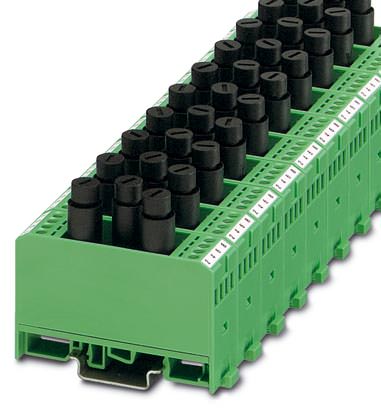 Список клемм с держателями предохранителей