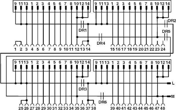 Схема подключения FLKM 50/ 4-FLK14/PA-S400
