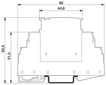 На рисунке показан модуль в сборе, состоящий из базового элемента и штекерного модуля