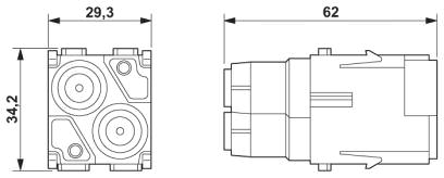 Вилочная контактная вставка
