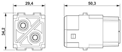 Модуль для гнездовых контактов