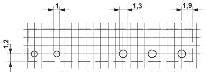 a = шаг 1,25 мм или 1,27 мм