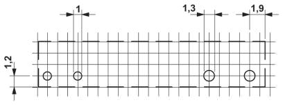 a = шаг 1,25 мм или 1,27 мм