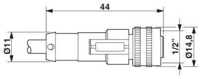 Розетка 1/2"-20UNF, прямая