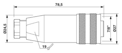 Розетка 7/8"-16UNF, прямая, Pg9