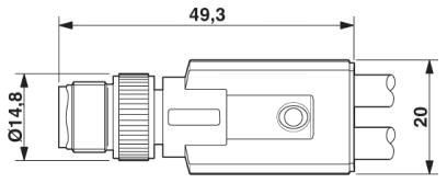 Штекер M12 x 1, Y-образный распределитель