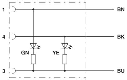 Цоколевка контактов розетки M8, со светодиодным индикатором, 3-полюсная