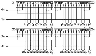 Схема подключения FLKM 50/ 4-FLK14/PA-MODI-TSX/Q