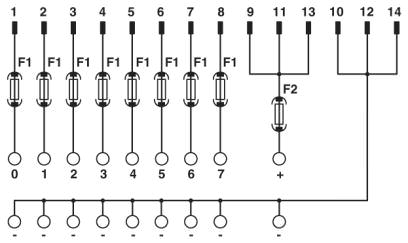 Схема подключения FLKM 14/8M/SI/PLC