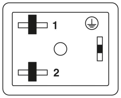 Расположение контактов штекера электромагнитного клапана, типа BI