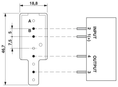 A = Без металлической части<br/>B = С металлической частью