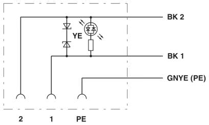 Цоколевка контактов разъема для электромагнитного клапана