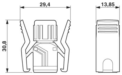 Корпус с кабельным сальником RJ45, степень защиты IP20, выточенный