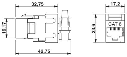 Вставка розетки RJ45, Keystone