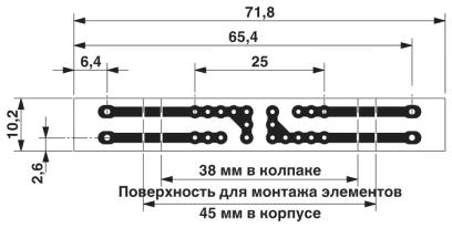 размер шага 5 мм<br/>a = размер монтажной поверхности 38 мм в крышке<br/>a = размер монтажной поверхности 45 мм в корпусе