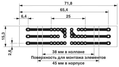 размер шага 5 мм<br/>a = размер монтажной поверхности 38 мм в крышке<br/>a = размер монтажной поверхности 45 мм в корпусе