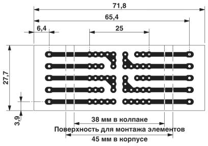 размер шага 5 мм<br/>a = размер монтажной поверхности 38 мм в крышке<br/>a = размер монтажной поверхности 45 мм в корпусе