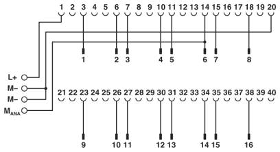 Схема подключения FLKM 16-PA-332-5HF/I/MINI-MCR