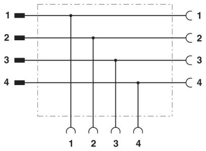 Схема расположения контактов Т-разветвителя 7/8"