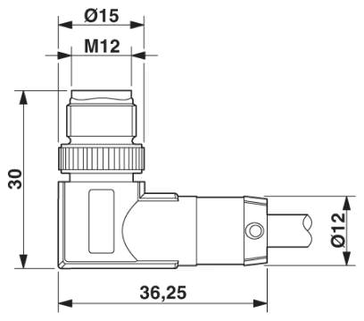 Штекер M12-SPEEDCON, угловой, экранированный