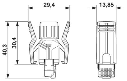 Штекерный соединитель RJ45, IP20