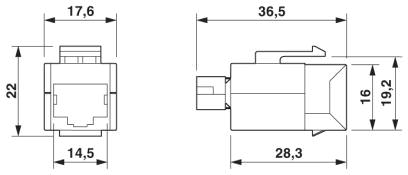 Вставка розетки RJ45, Keystone