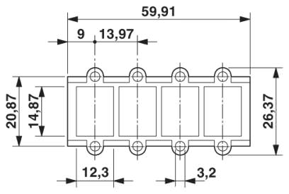 Монтажная рама RJ45, IP20