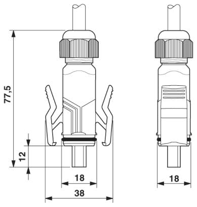 Разъем USB, тип В, IP67