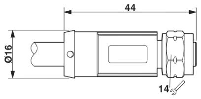 Гнездовая часть разъема M12 х 1, прямая