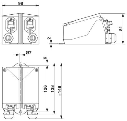 Телекоммуникационная розетка 2 x RJ45