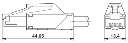 Штекерный соединитель RJ45, IP20