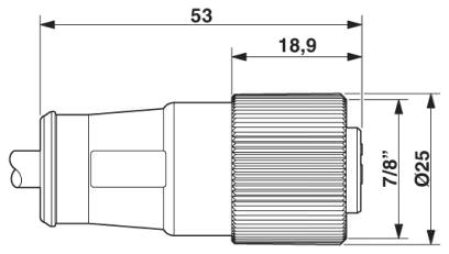 Розетка 7/8"-16UNF, прямая