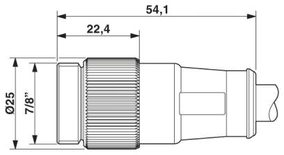 Штекер 7/8", прямой