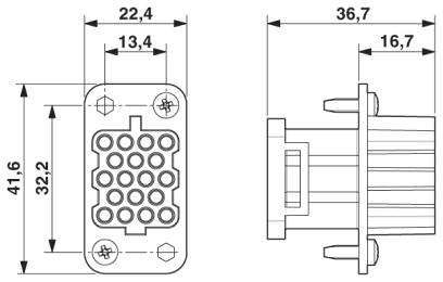 Размерный чертеж HC-COM-17-EBUC