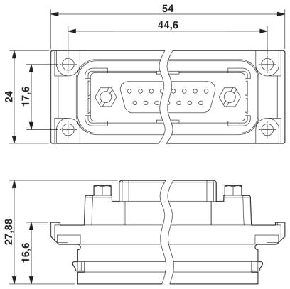 Монтажная рама D-SUB