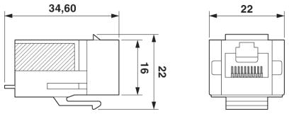 Вставка розетки RJ45, Keystone