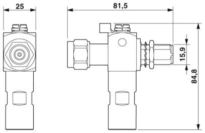 Размерный чертеж<br/>CN-LAMBDA/4-2.25-SB