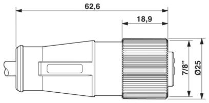 Розетка 7/8"-16UNF, прямая