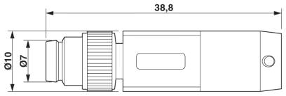 Штыревая часть разъема M8 x 1, прямая