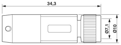 Розетка M8 x 1, прямая