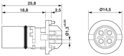 Встраиваемый соединитель M12