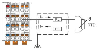 Пример подключения: с 2 проводниками