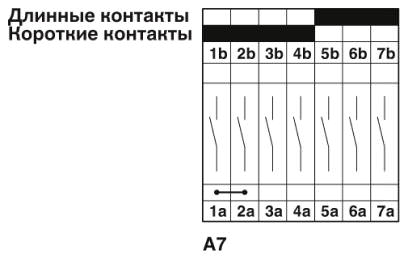 На схеме показана контрольная колодка со вставленным контрольным штекером