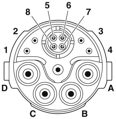 Расположение штырей CAT5