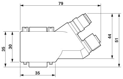 Размерный чертеж SUBCON-PLUS...35...M12, модель 35°