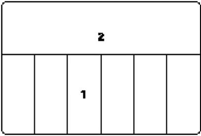 Размер отделения 1: 98 x 39 мм, <br/>размер отделения 2: 66 х 243 мм