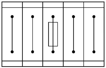 Клеммный модуль для установки предохранителя, одиночное расположение, блок состоит из одного клеммного модуля и 4 проходных клемм