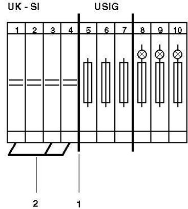 1 = азделительная перегородка <br/>2 = Гребенчатый мостик