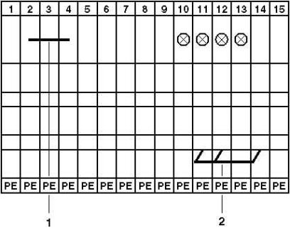 1 = Винтовой мостик <br/>2 = Гребенчатый мостик