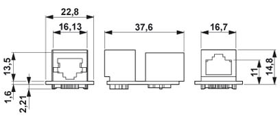 Гнездовые вставки RJ45, система Freenet